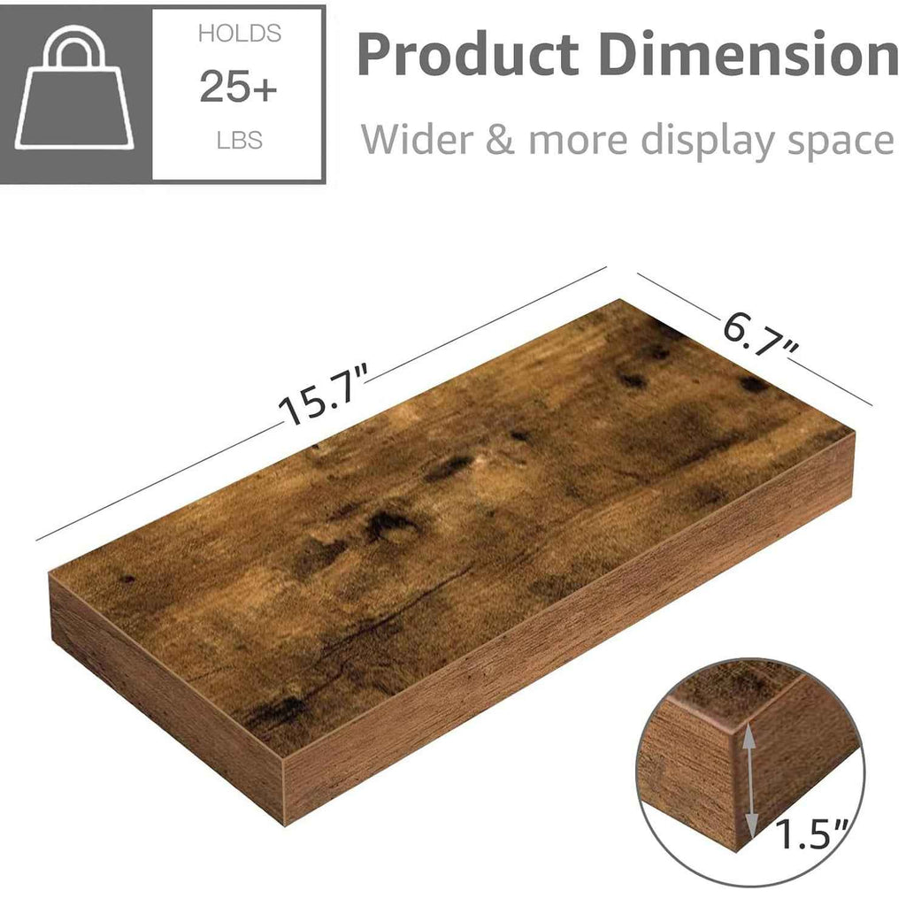 Bamboo Floating Wall Shelf