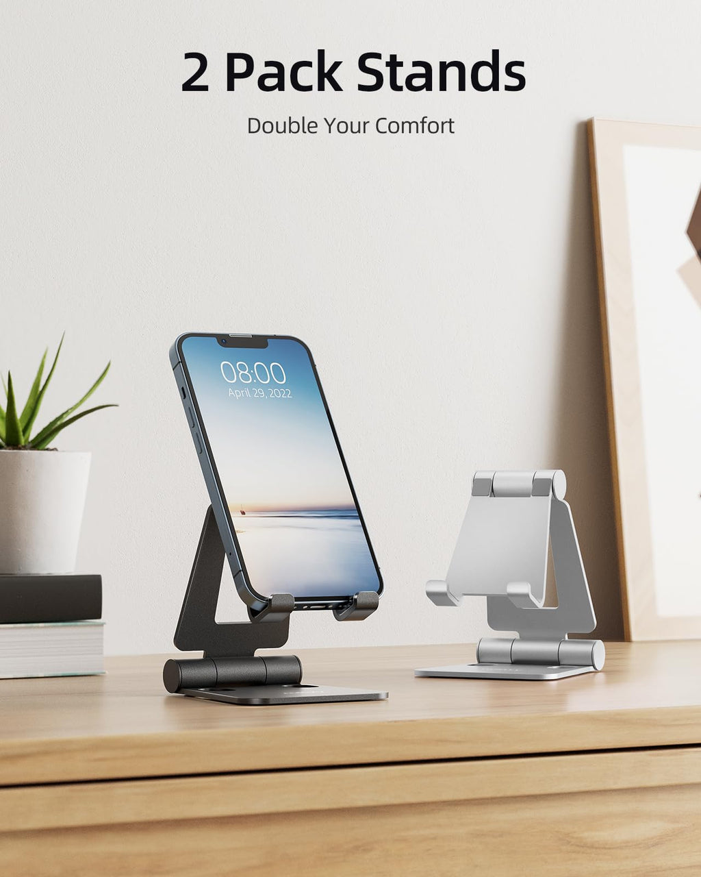 Nulaxy Dual Foldable Phone Stand 2-Pack