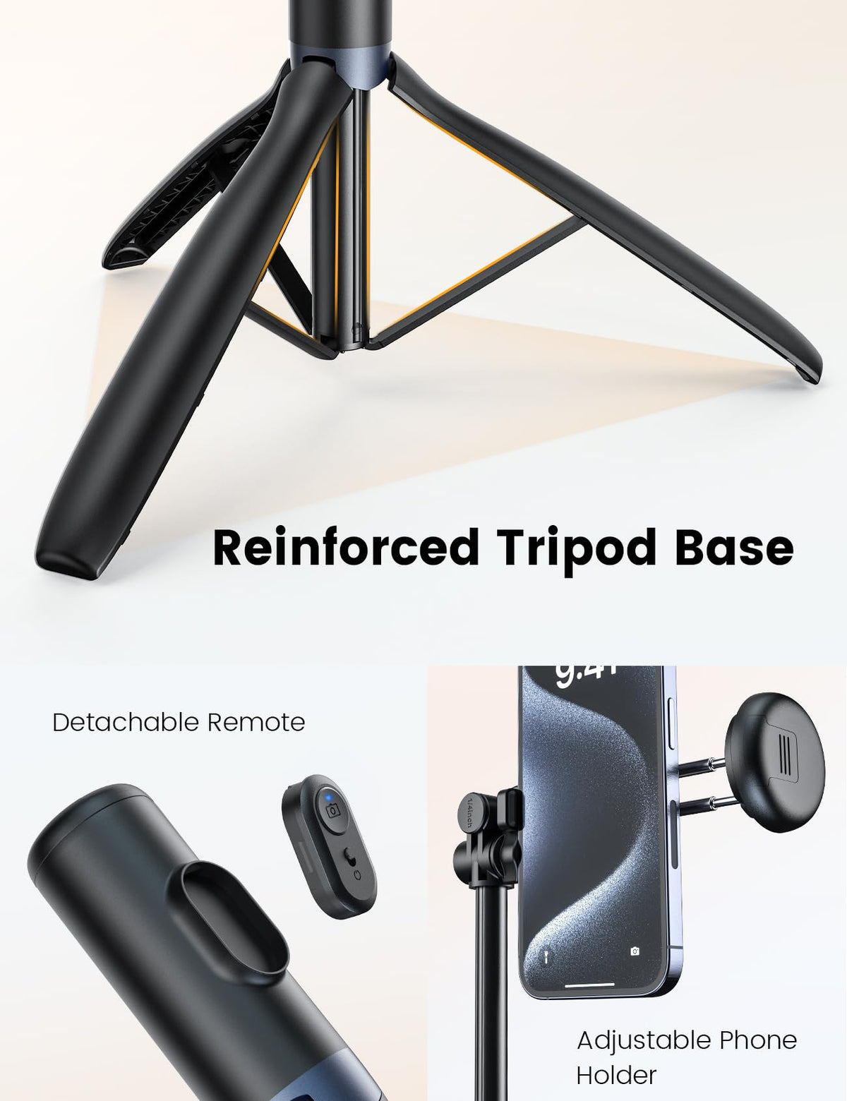 ANXRE 67.7-Inch Phone and Camera Tripod with Light