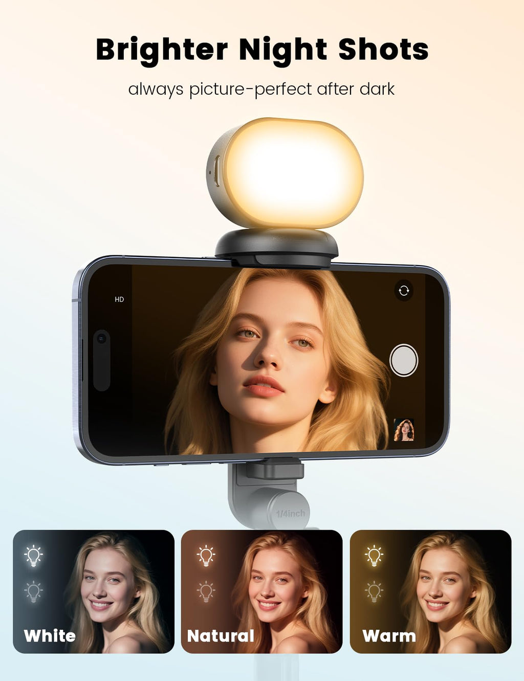 ANXRE 67.7-Inch Phone and Camera Tripod with Light
