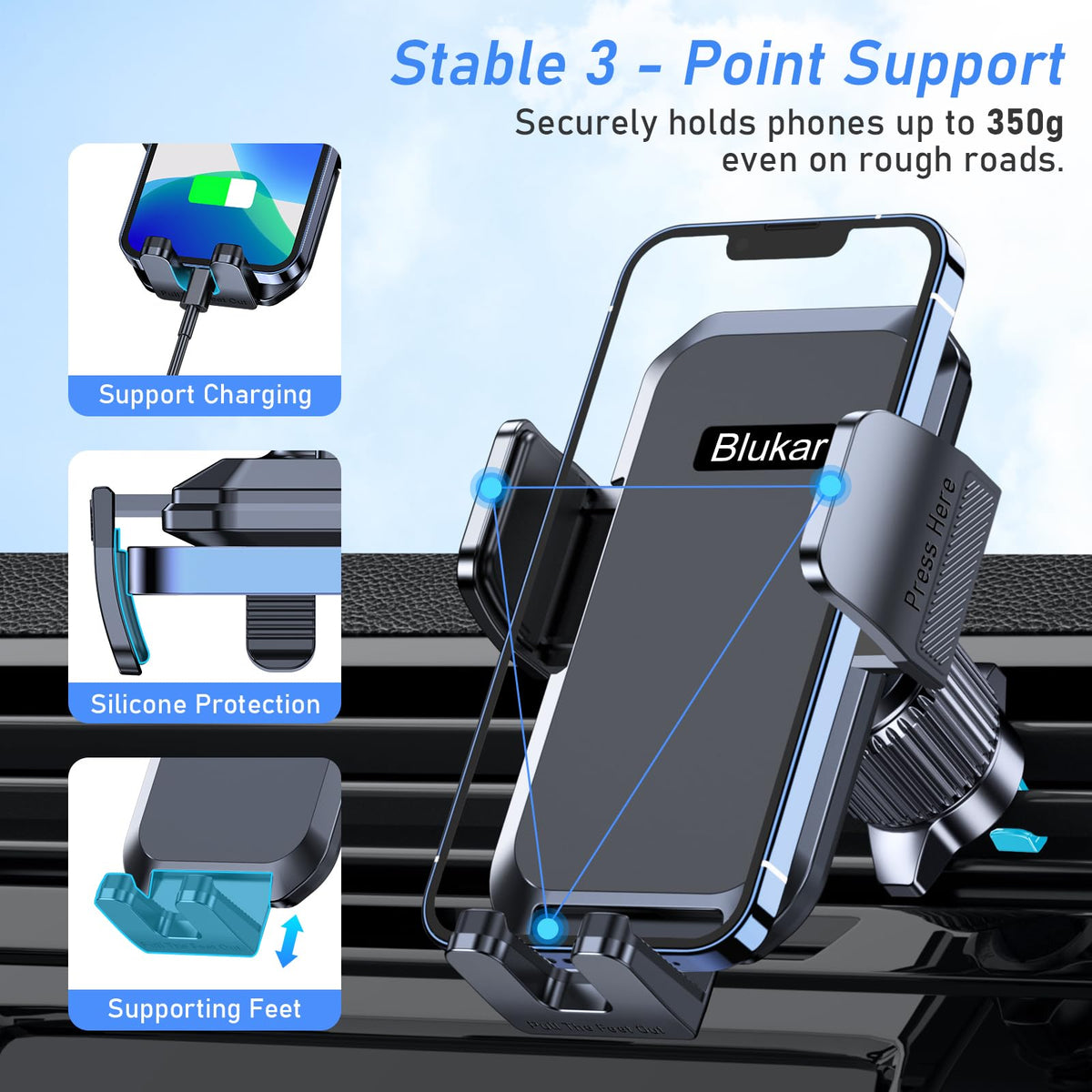 Blukar Air-Vent Car Phone Mount