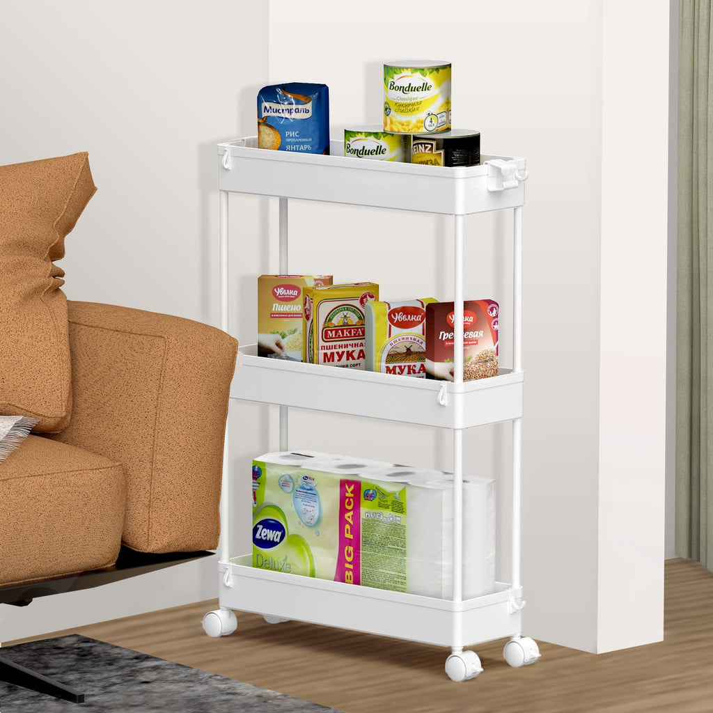 SPACELEAD 3-Tier Slim Rolling Storage Cart