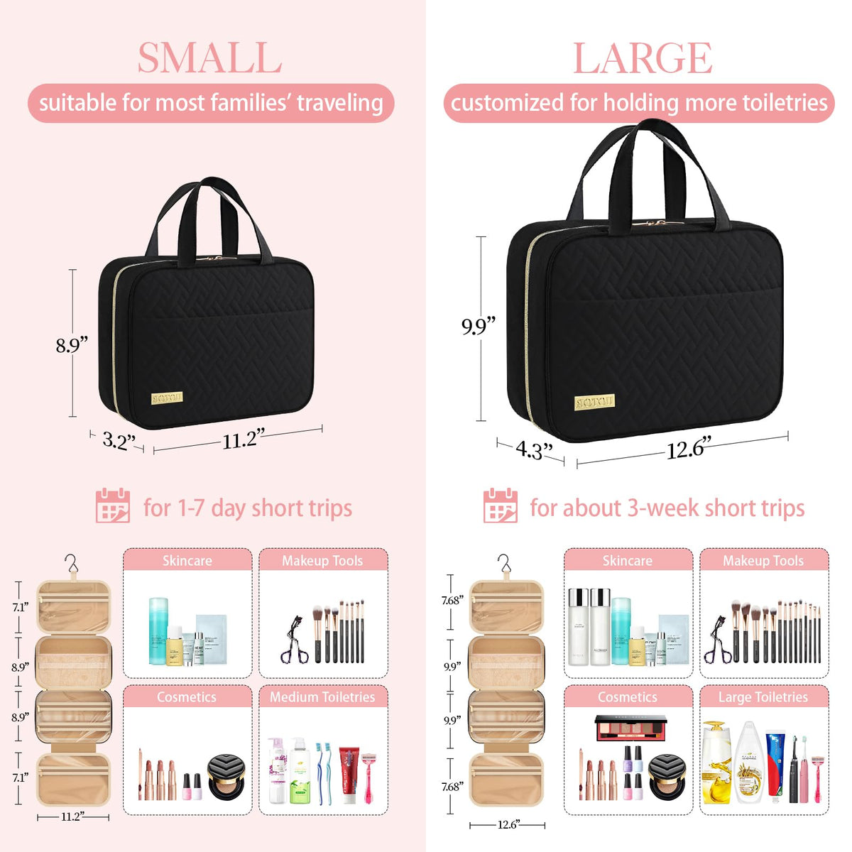 HOTOR Hanging Travel Toiletry Bag
