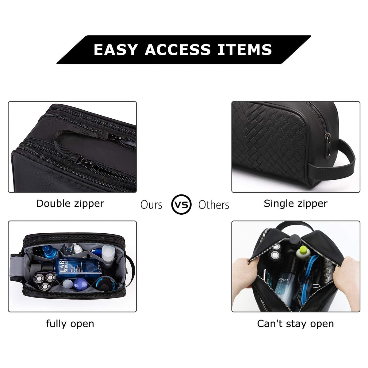 BAGSMART Men's Travel Toiletry Bag
