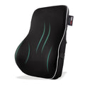 ObusForme Memory-Foam Lumbar Pillow Back Cushion – Dual-Strap Support for Office Chair, Car Seat & Gaming Chair, Breathable Washable Cover, Reversible Upper/Lower-Back Design, Black