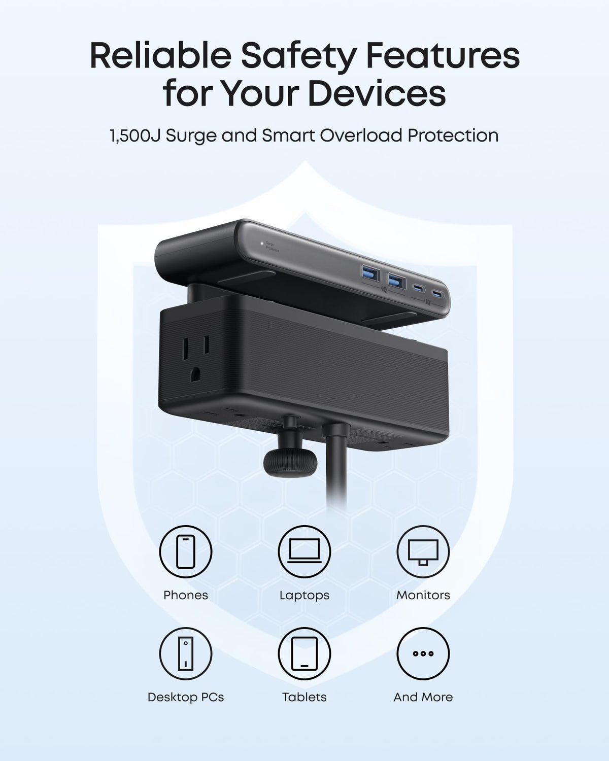 Anker Nano Desk-Clamp Power Strip