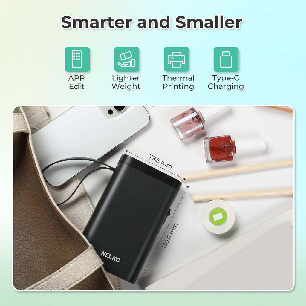 Portable Bluetooth Label Maker with Tape