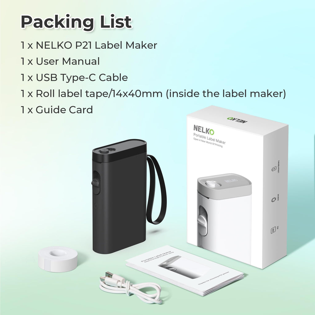 Portable Bluetooth Label Maker with Tape