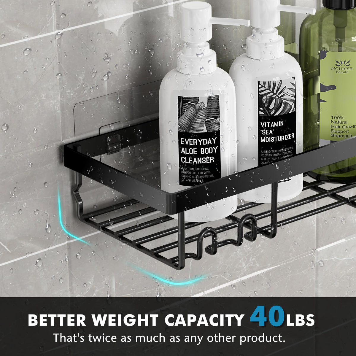 Moforoco Adhesive Shower Caddy Shelf