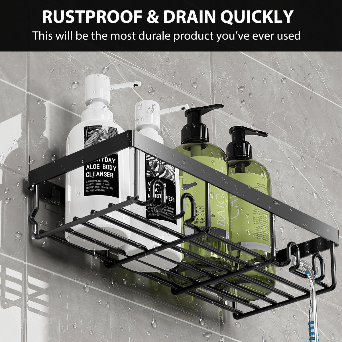 Moforoco Adhesive Shower Caddy Shelf